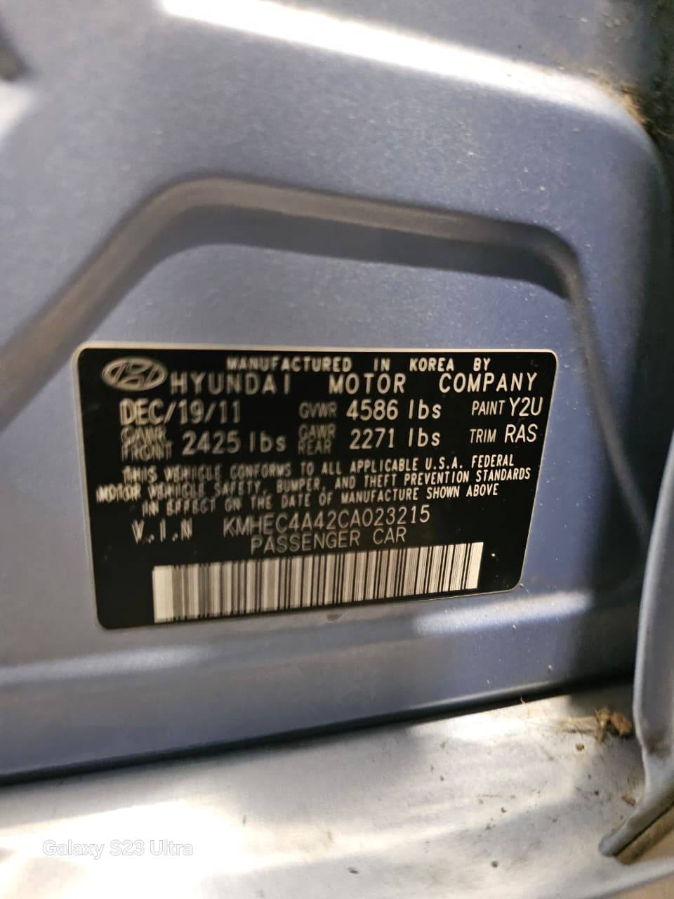 HYUNDAI SONATA 2012 - Marhaba Auction Used Cars - Image 11