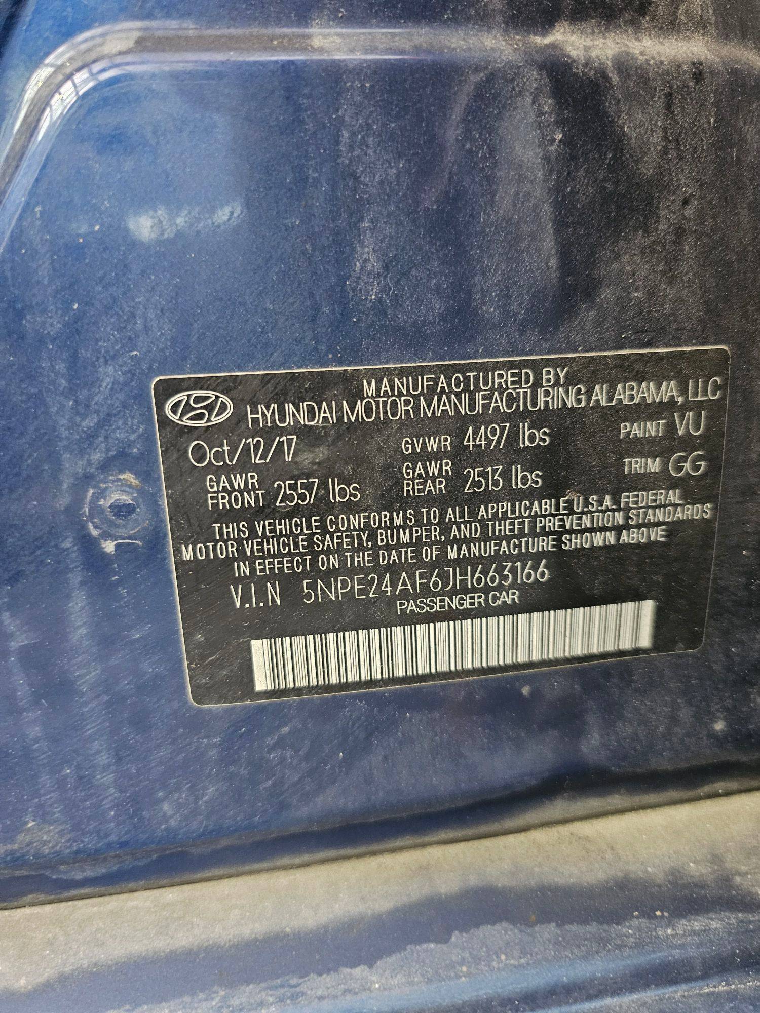 2018 HYUNDAI SONATA — 111995 Miles — Lot F6JH663166 — Main - Marhaba Auctions Used Cars - Image 9