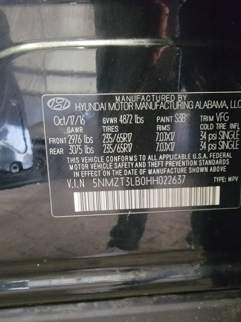 2017 HYUNDAI SANTA FE SPORT — 138958 Miles — Lot B0HH022637 — Main - Marhaba Auctions Used Cars - Image 10