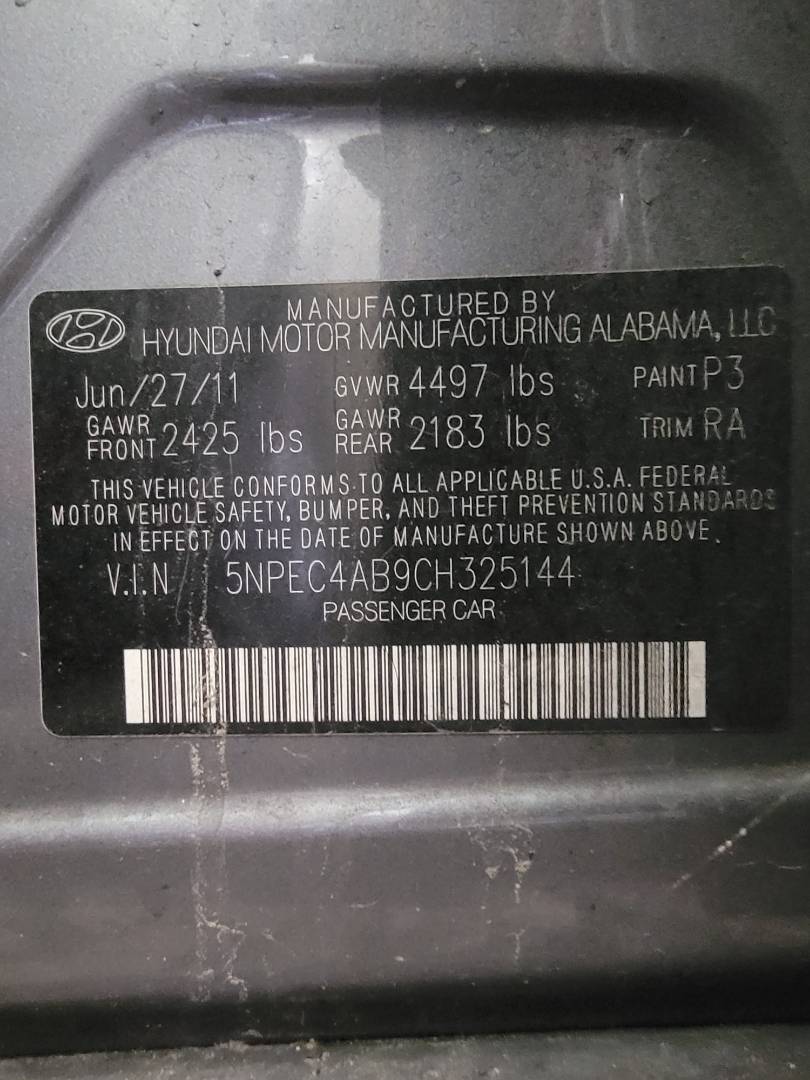 2012 HYUNDAI SONATA — 223905 Miles — Lot 38694159 — Souq - Marhaba Auctions Used Cars - Image 9