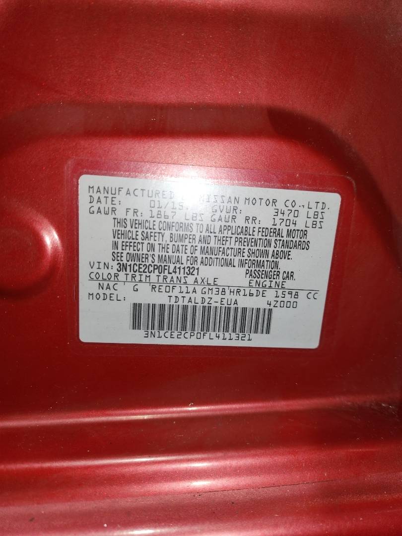 2015 NISSAN VERSA NOTE — 150395 Miles — Lot 11321 — Main - Marhaba Auctions Used Cars - Image 14