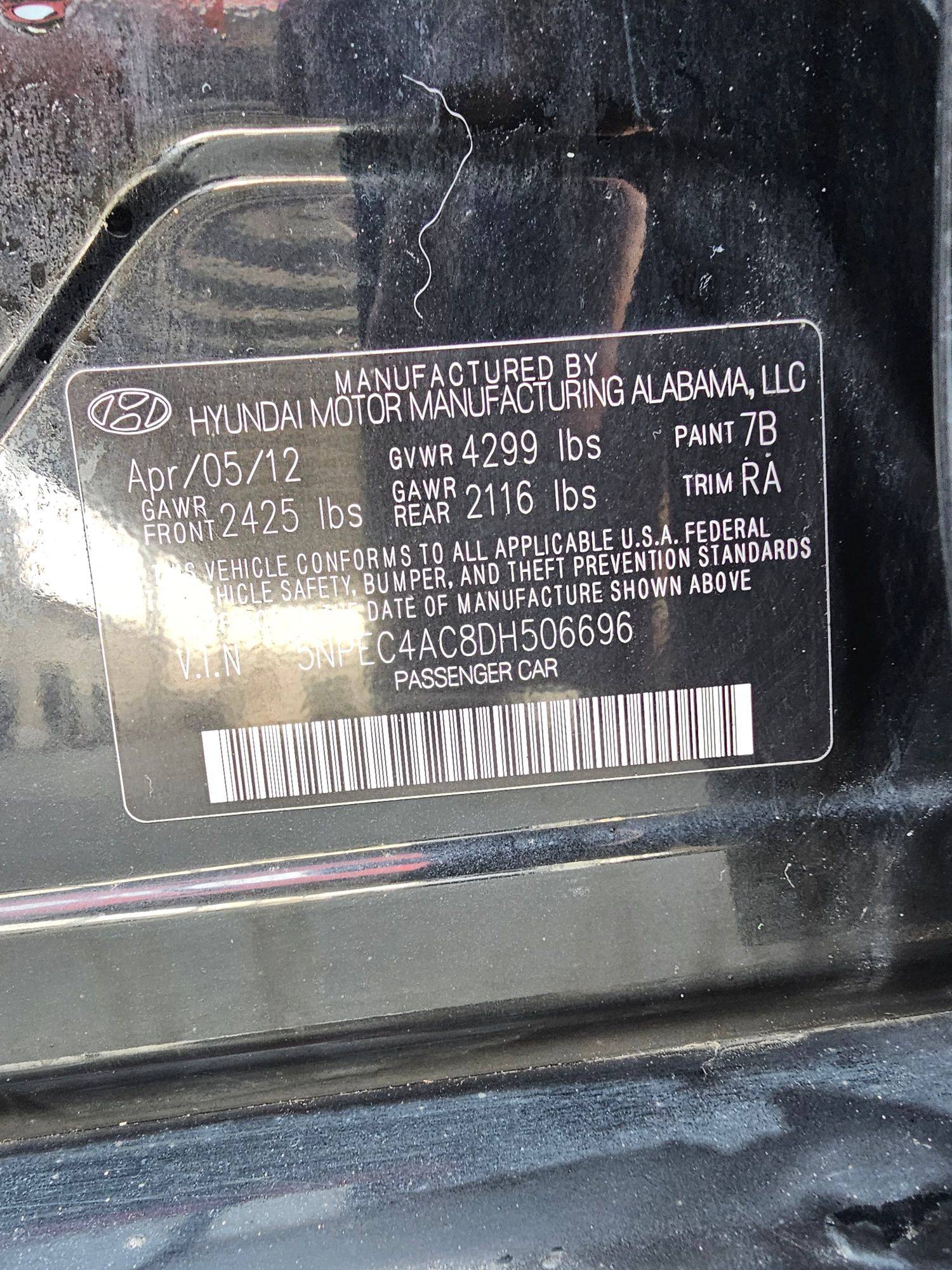 2013 HYUNDAI SONATA — 206308 Miles — Lot H506696 — Ind. 12 - Marhaba Auctions Used Cars - Image 10