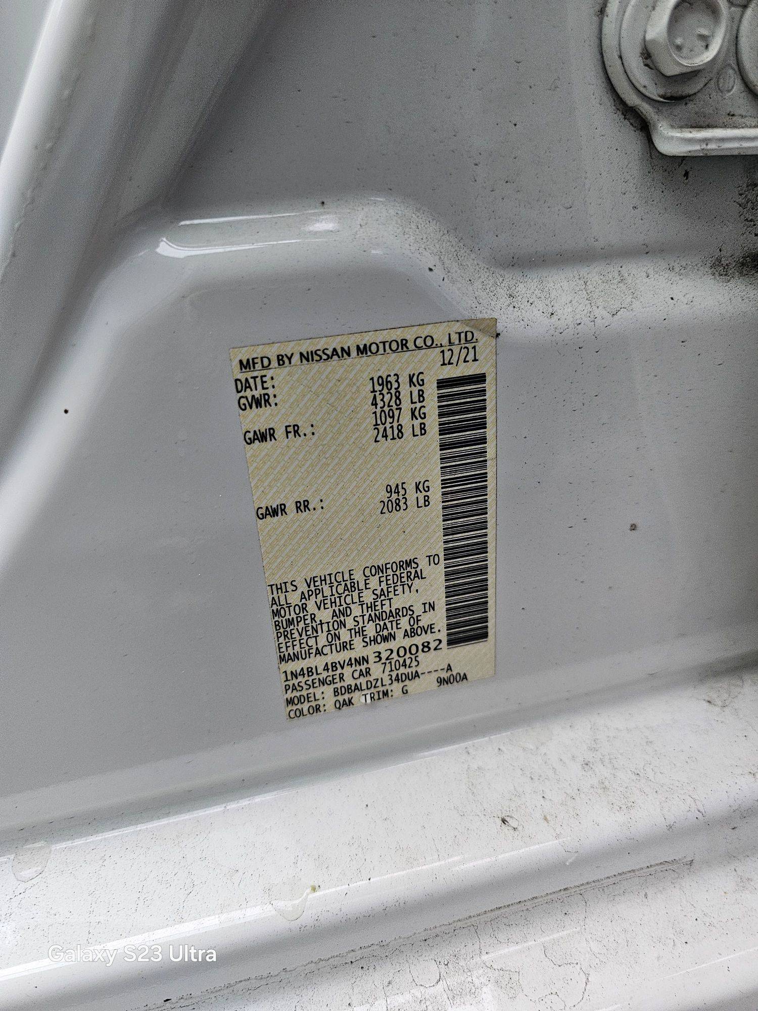 NISSAN ALTIMA 2022 - Marhaba Auction Used Cars - Image 8