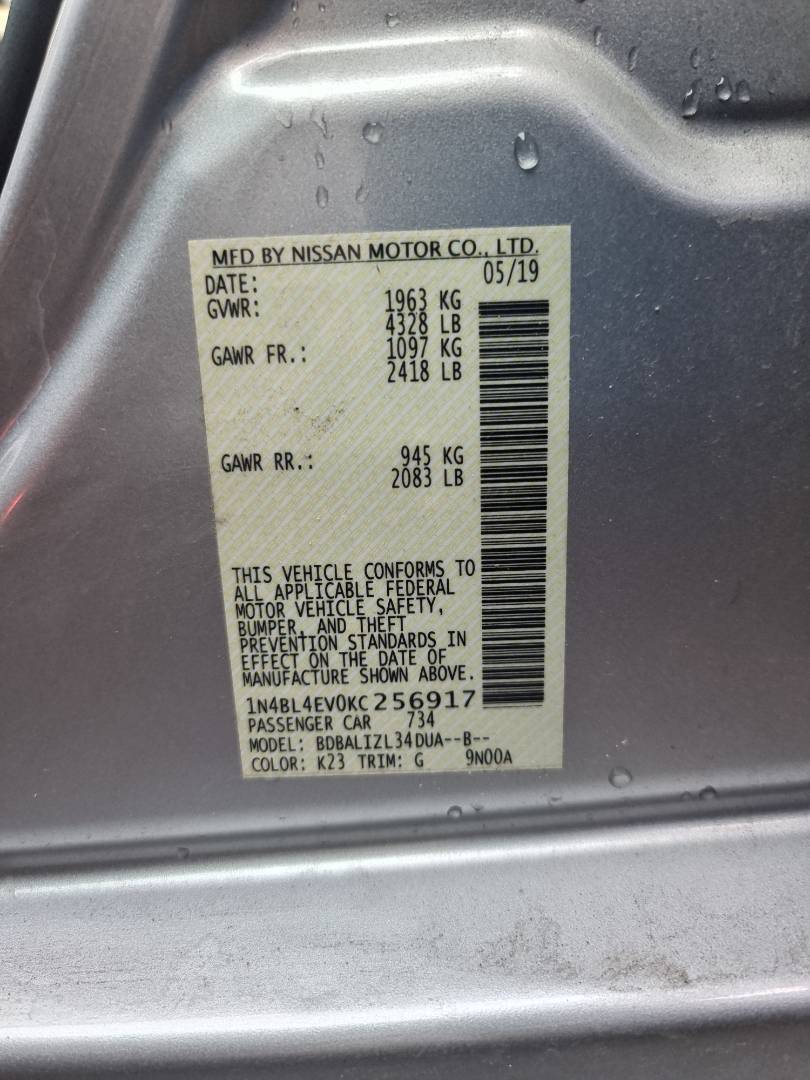 NISSAN ALTIMA 2019 - Marhaba Auction Used Cars - Image 10