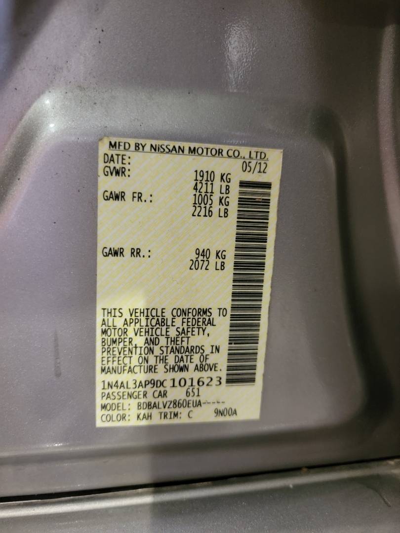 2013 NISSAN ALTIMA — 158283 Miles — Lot 58968864 — Main - Marhaba Auctions Used Cars - Image 11