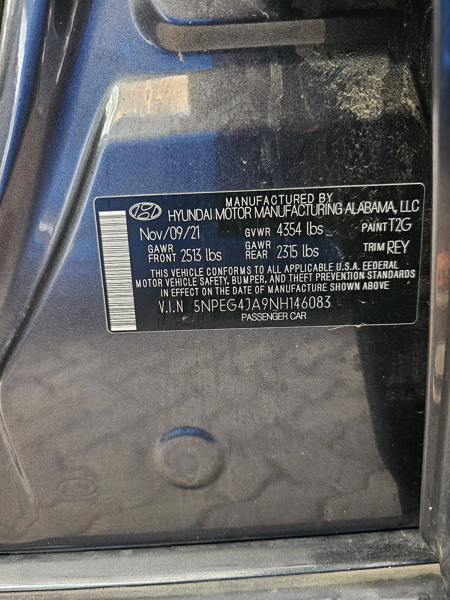 2022 HYUNDAI SONATA — 34361 Miles — Lot 43345115 — Souq - Marhaba Auctions Used Cars - Image 9