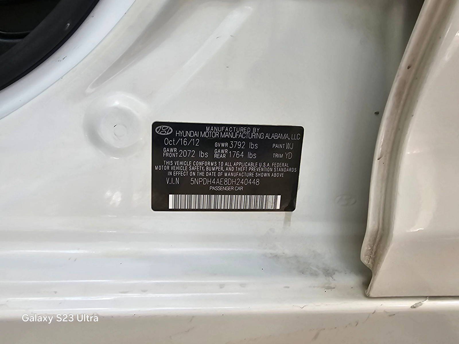 2013 HYUNDAI ELANTRA — 240855 Miles — Lot DH240448 — Main - Marhaba Auctions Used Cars - Image 9