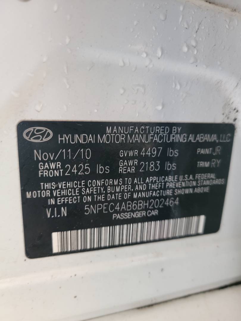 2011 HYUNDAI SONATA — 199388 Miles — Lot H202464 — Main - Marhaba Auctions Used Cars - Image 9