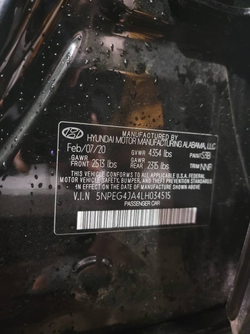 2020 HYUNDAI SONATA — 29912 Miles — Lot 034515 - Marhaba Auctions Used Cars - Image 6
