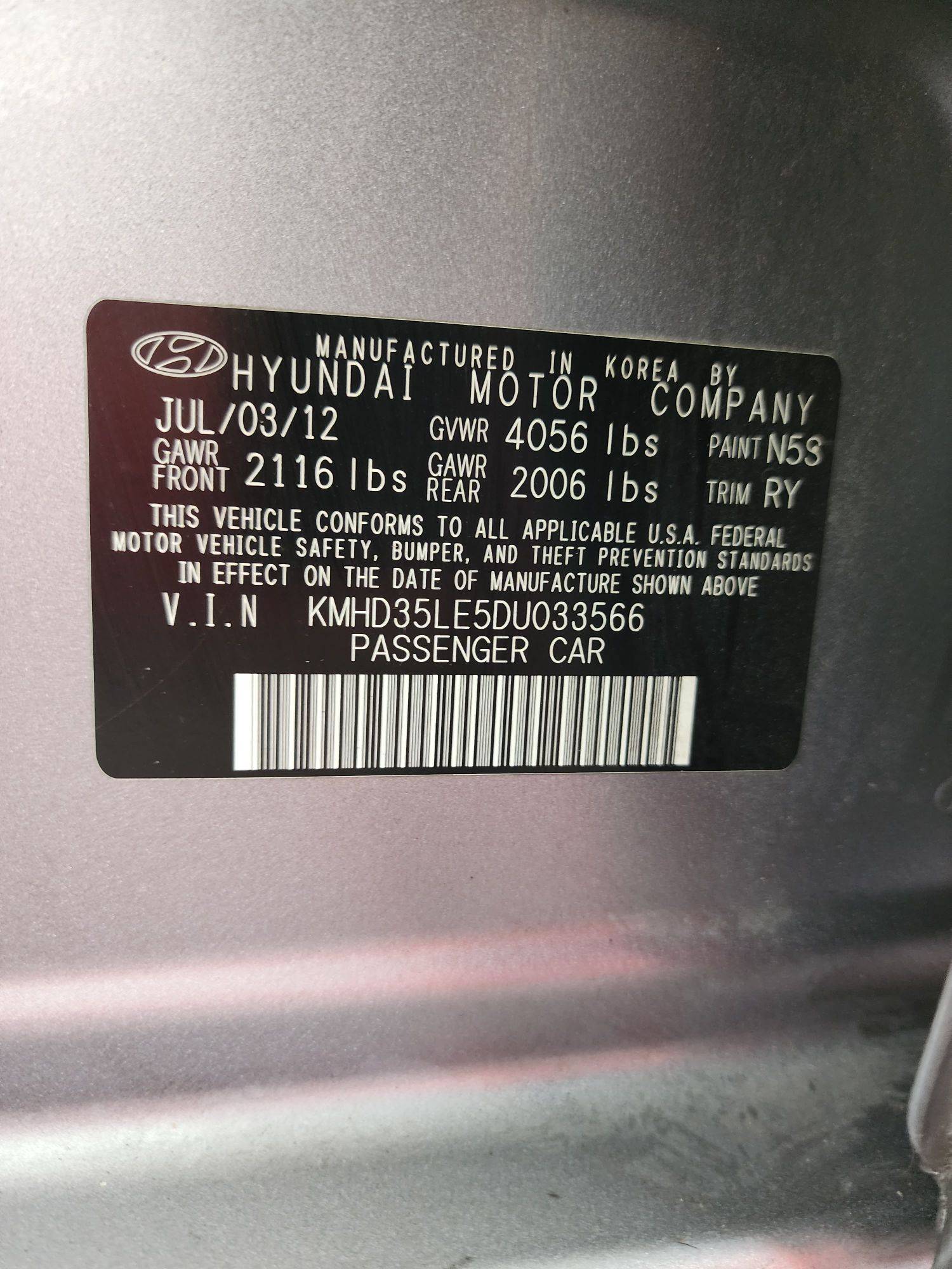 2013 HYUNDAI ELANTRA GT — 128297 Miles — Lot 79650033 — Souq - Marhaba Auctions Used Cars - Image 10