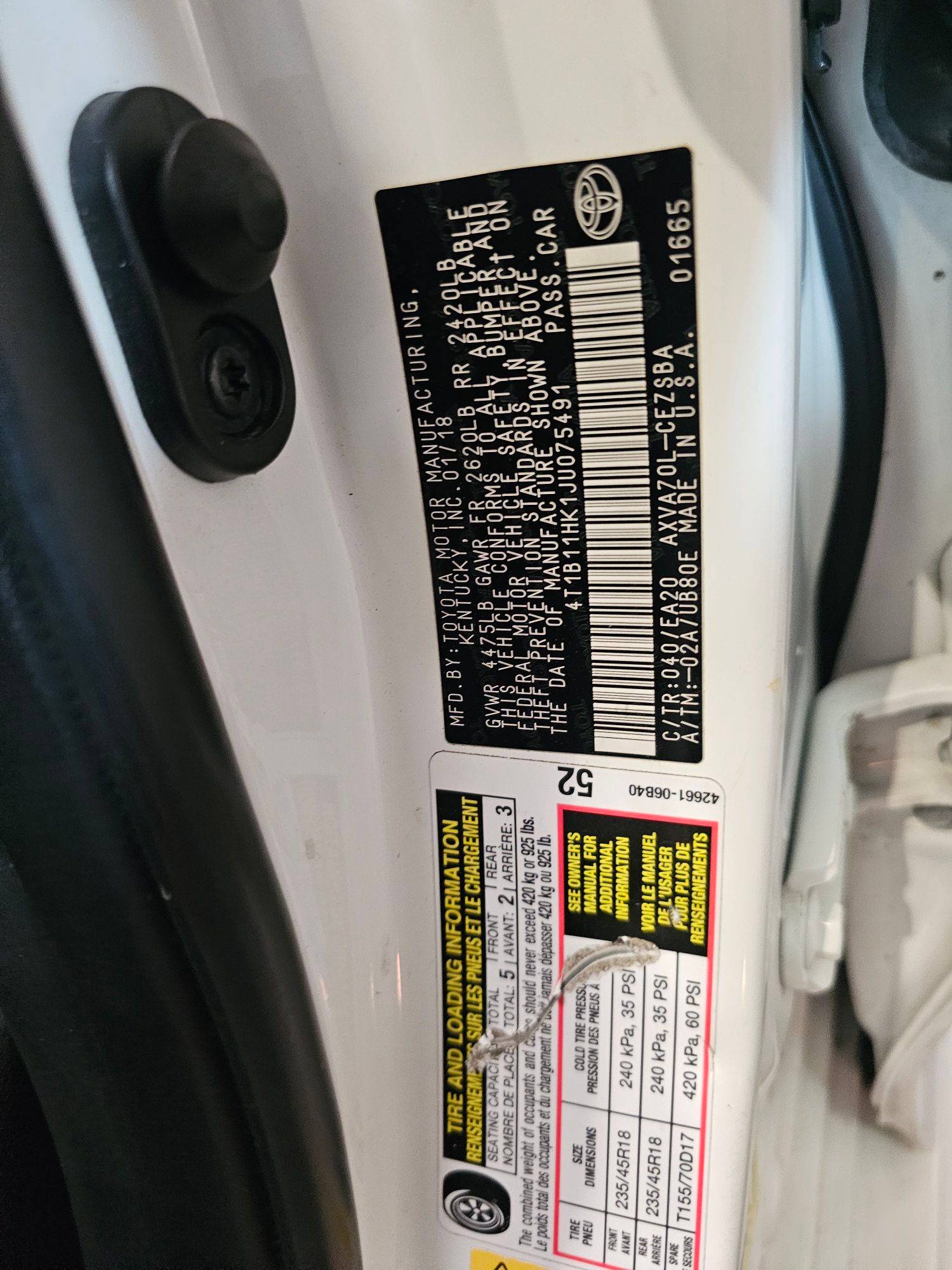 TOYOTA CAMRY 2018 - Marhaba Auction Used Cars - Image 10