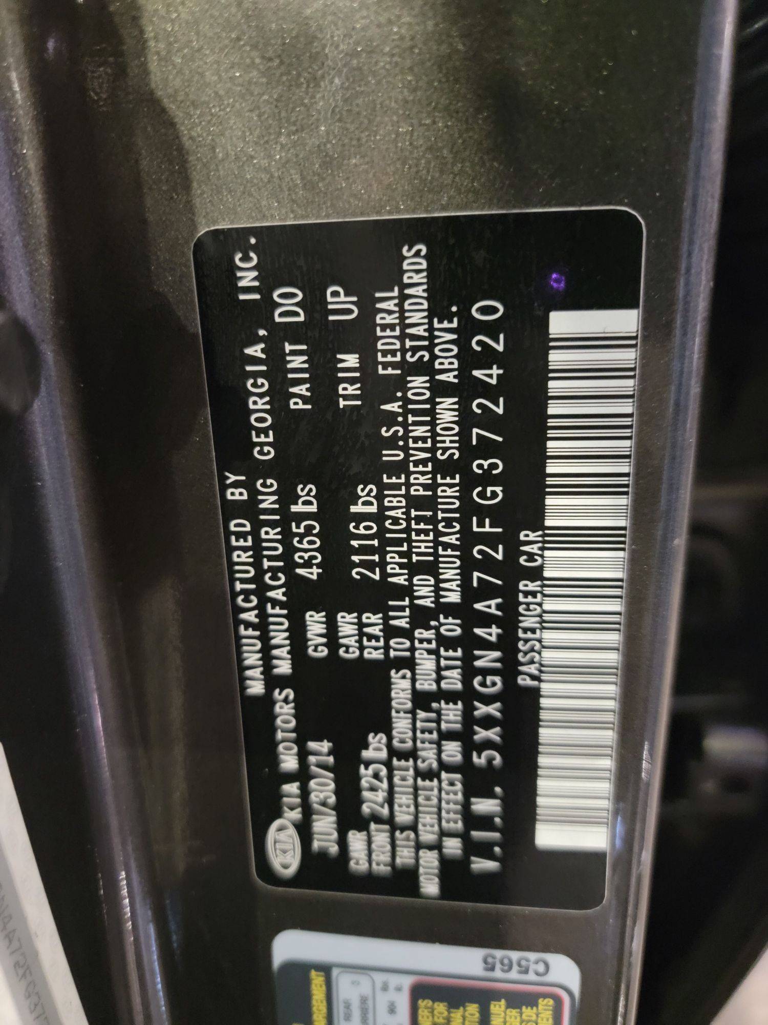 KIA OPTIMA 2015 - Marhaba Auction Used Cars - Image 10