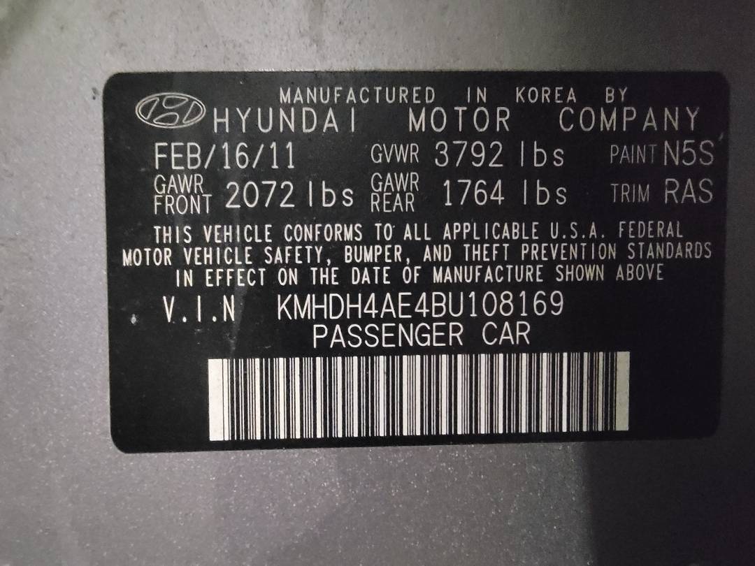 2011 HYUNDAI ELANTRA — 145844 Miles — Lot 38743257 - Marhaba Auctions Used Cars - Image 9