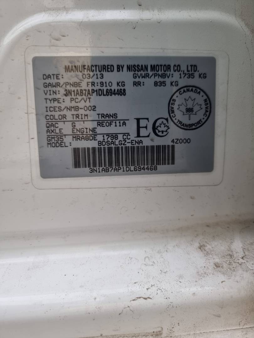2013 NISSAN SENTRA — 227160 KM — Lot 694468 — Ind. 12 - Marhaba Auctions Used Cars - Image 10