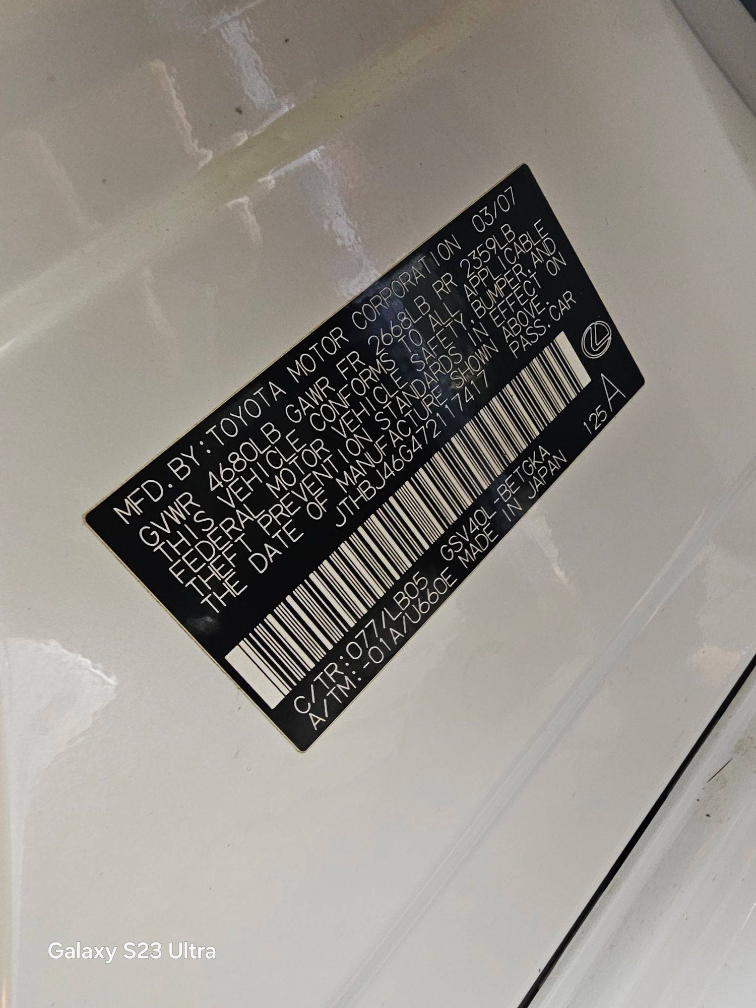 LEXUS ES 350 2007 - Marhaba Auction Used Cars - Image 10