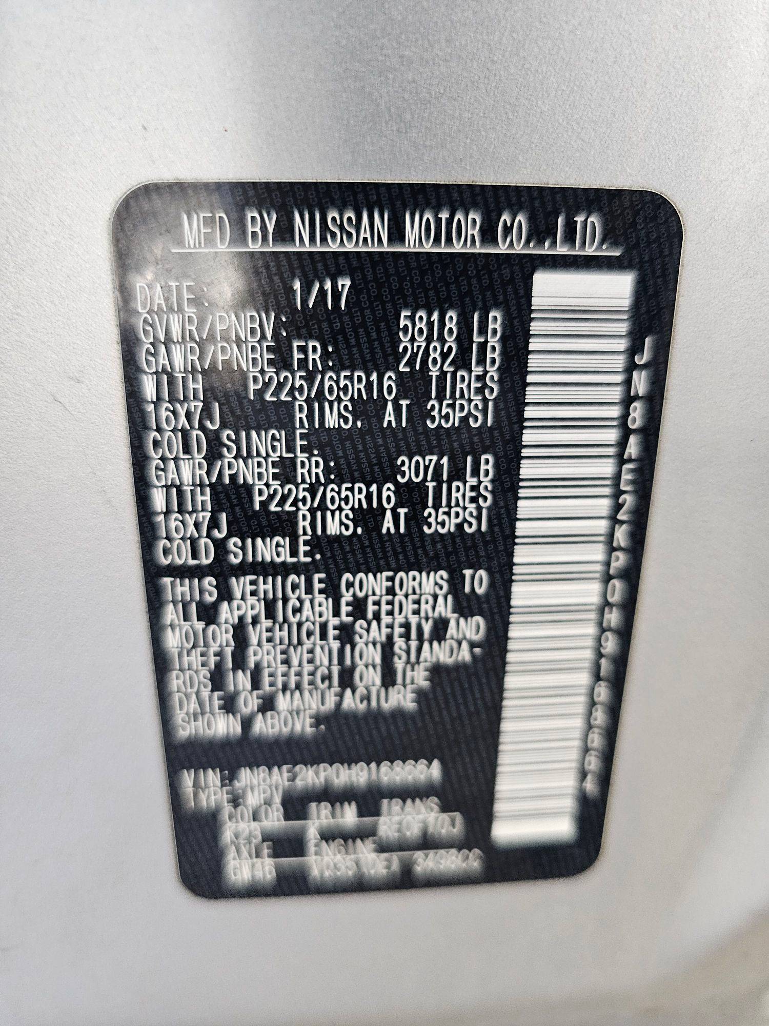 NISSAN QUEST 2017 - Marhaba Auction Used Cars - Image 9