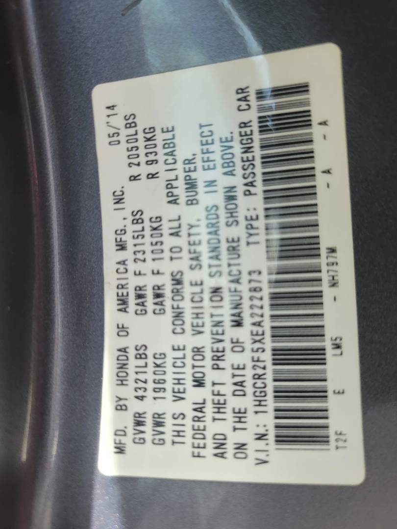 2014 HONDA ACCORD — 118861 Miles — Lot A222873 - Marhaba Auctions Used Cars - Image 5