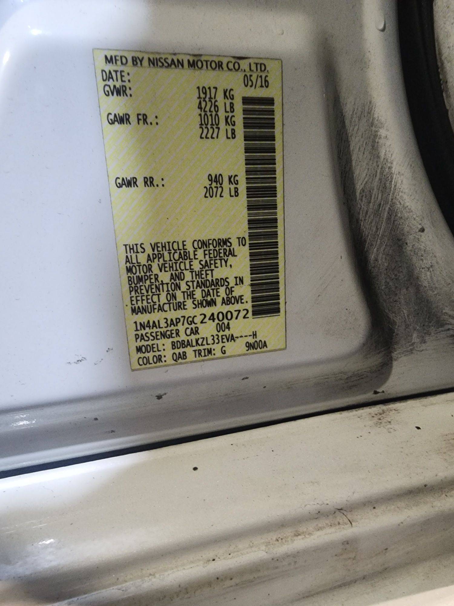 NISSAN ALTIMA 2016 - Marhaba Auction Used Cars - Image 10