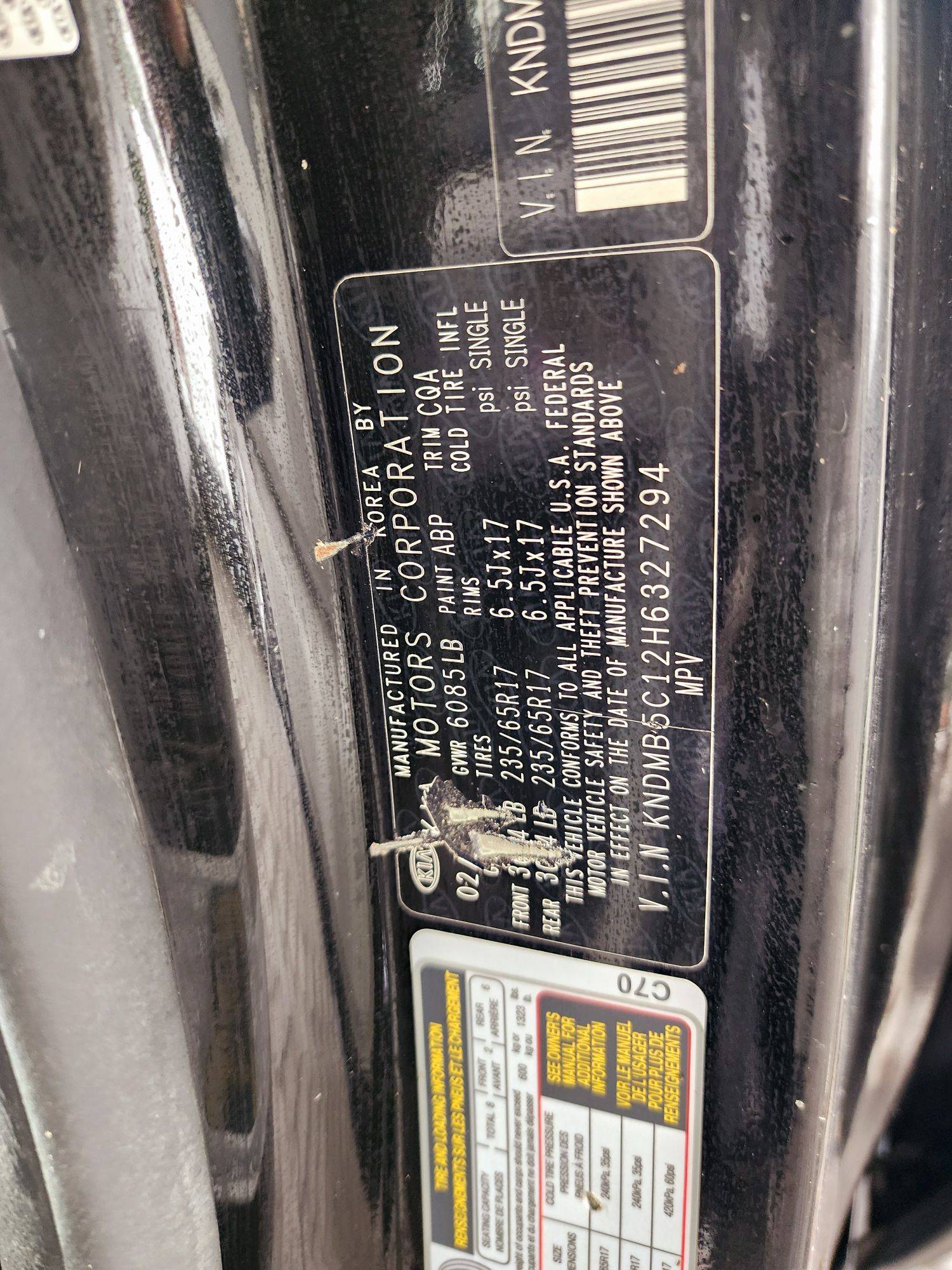 2017 KIA SEDONA — 117234 Miles — Lot 65008294 — Souq - Marhaba Auctions Used Cars - Image 10