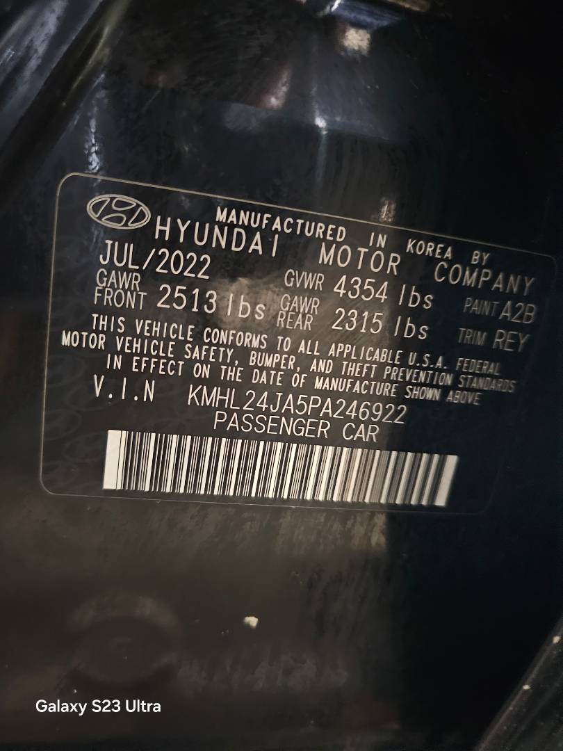 2023 HYUNDAI SONATA — 47659 Miles — Lot A246922 — Main - Marhaba Auctions Used Cars - Image 10