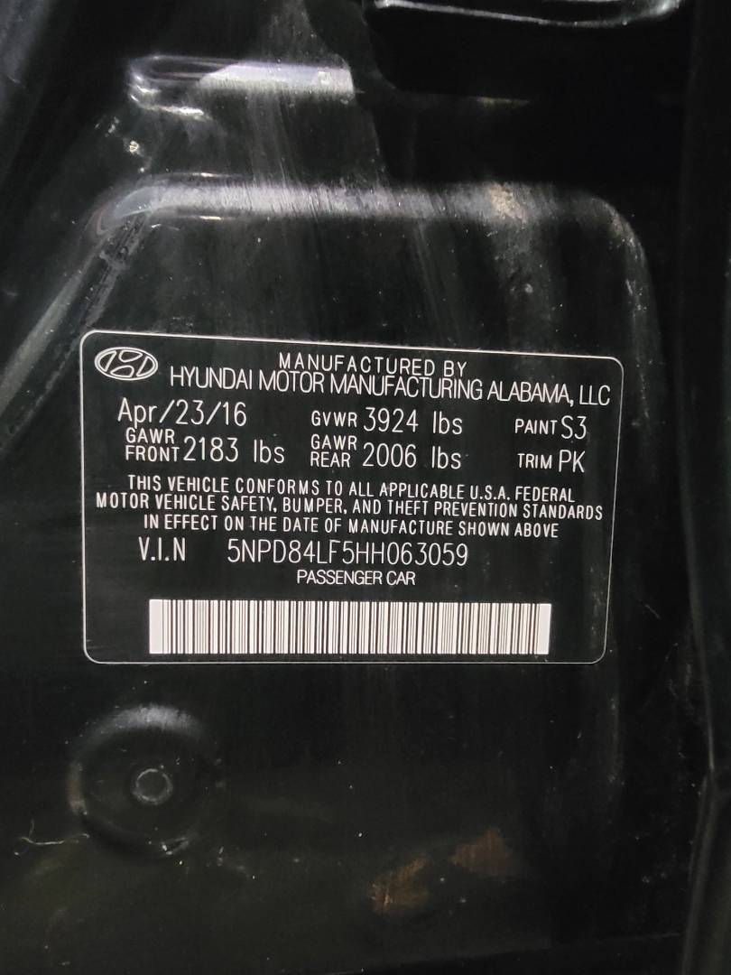 2017 HYUNDAI ELANTRA — 181152 Miles — Lot H063059 — Main - Marhaba Auctions Used Cars - Image 11