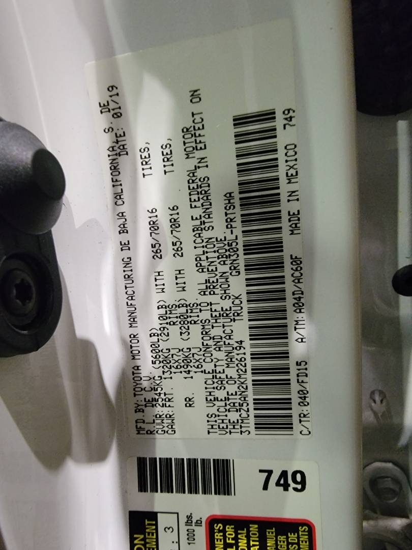 2019 TOYOTA TACOMA — 58003 Miles — Lot KM226194 — Main - Marhaba Auctions Used Cars - Image 7