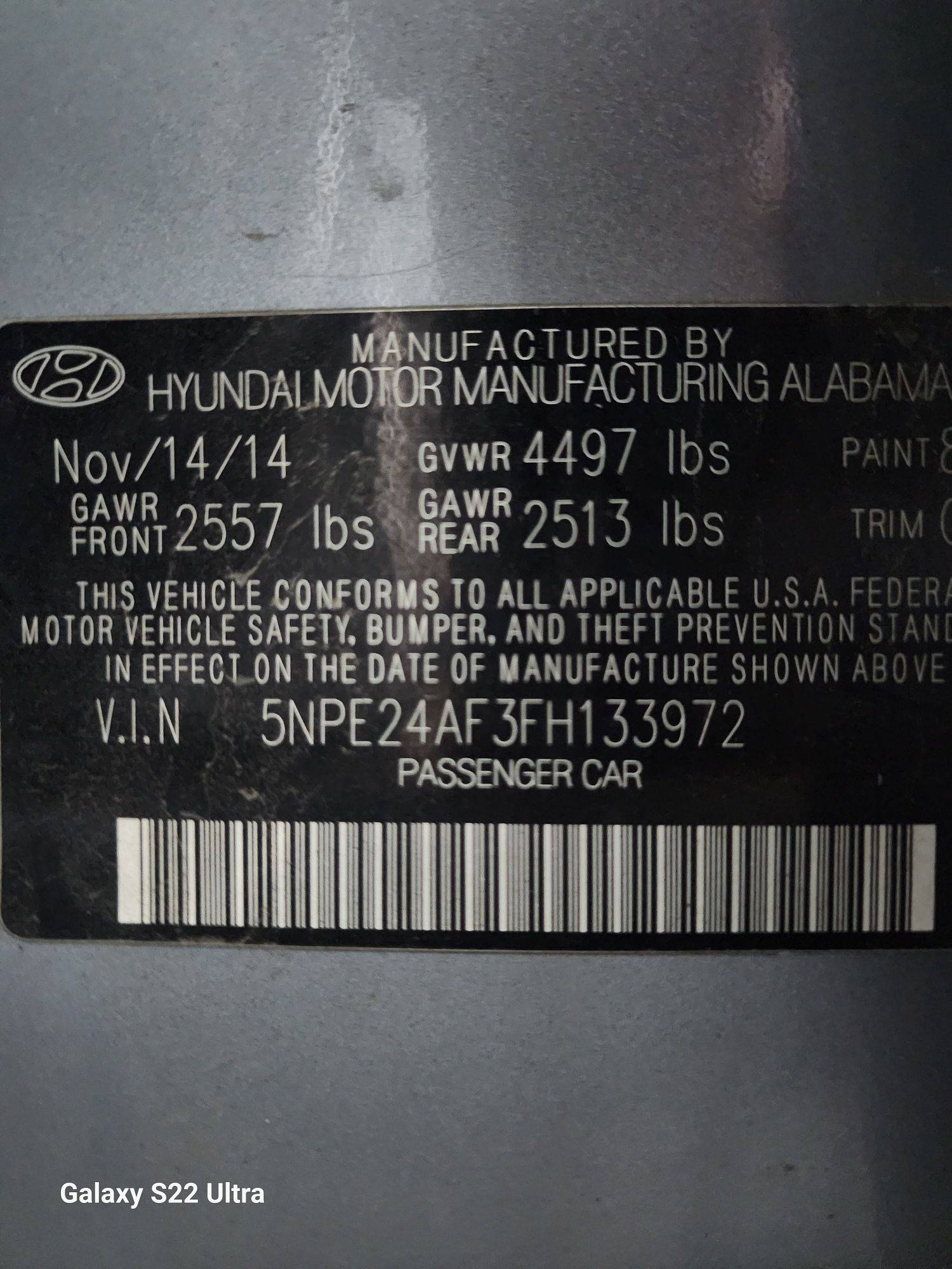 2015 HYUNDAI SONATA — 145263 Miles — Lot 54949893 - Marhaba Auctions Used Cars - Image 7