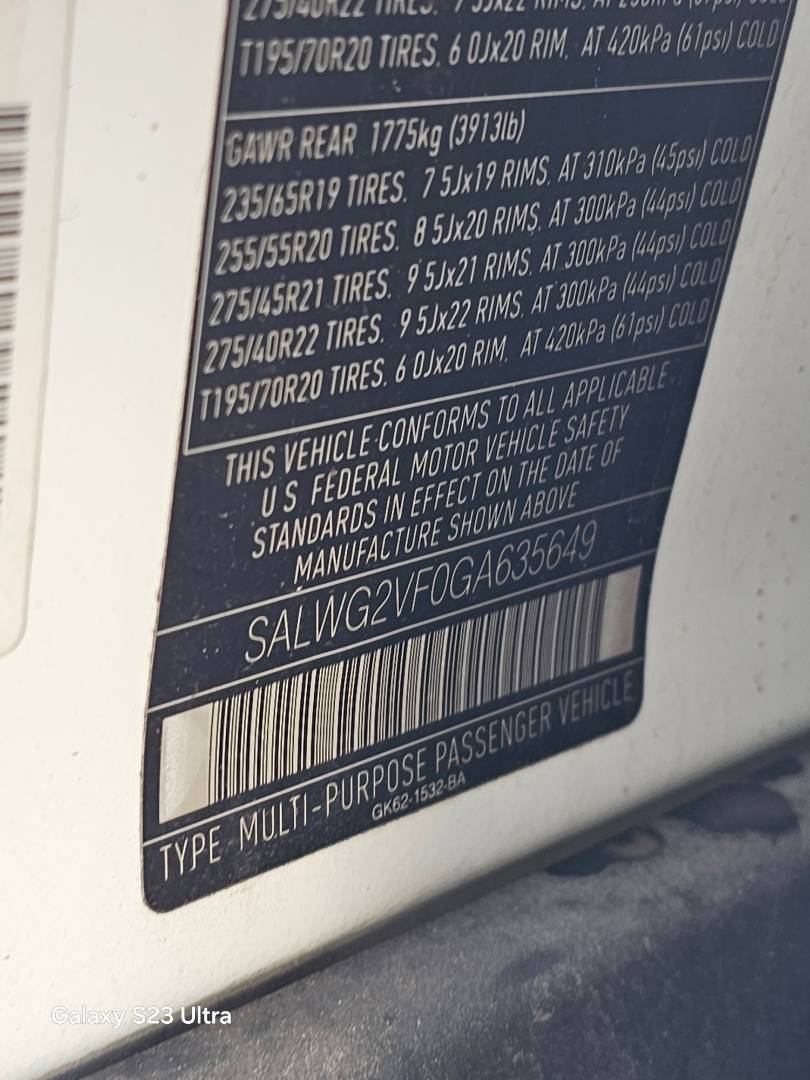 LAND ROVER RANGE ROVER SPORT 2016 - Marhaba Auction Used Cars - Image 8