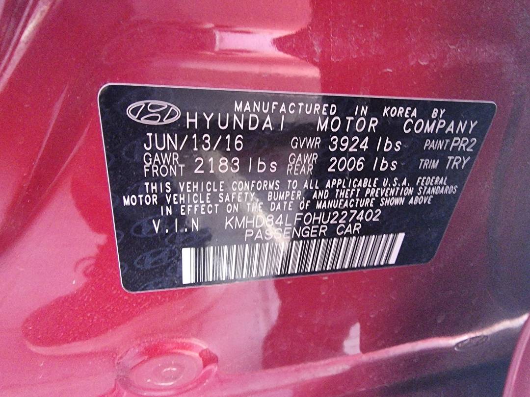 2017 HYUNDAI ELANTRA — 185943 Miles — Lot U227402 — Ind. 12 - Marhaba Auctions Used Cars - Image 9