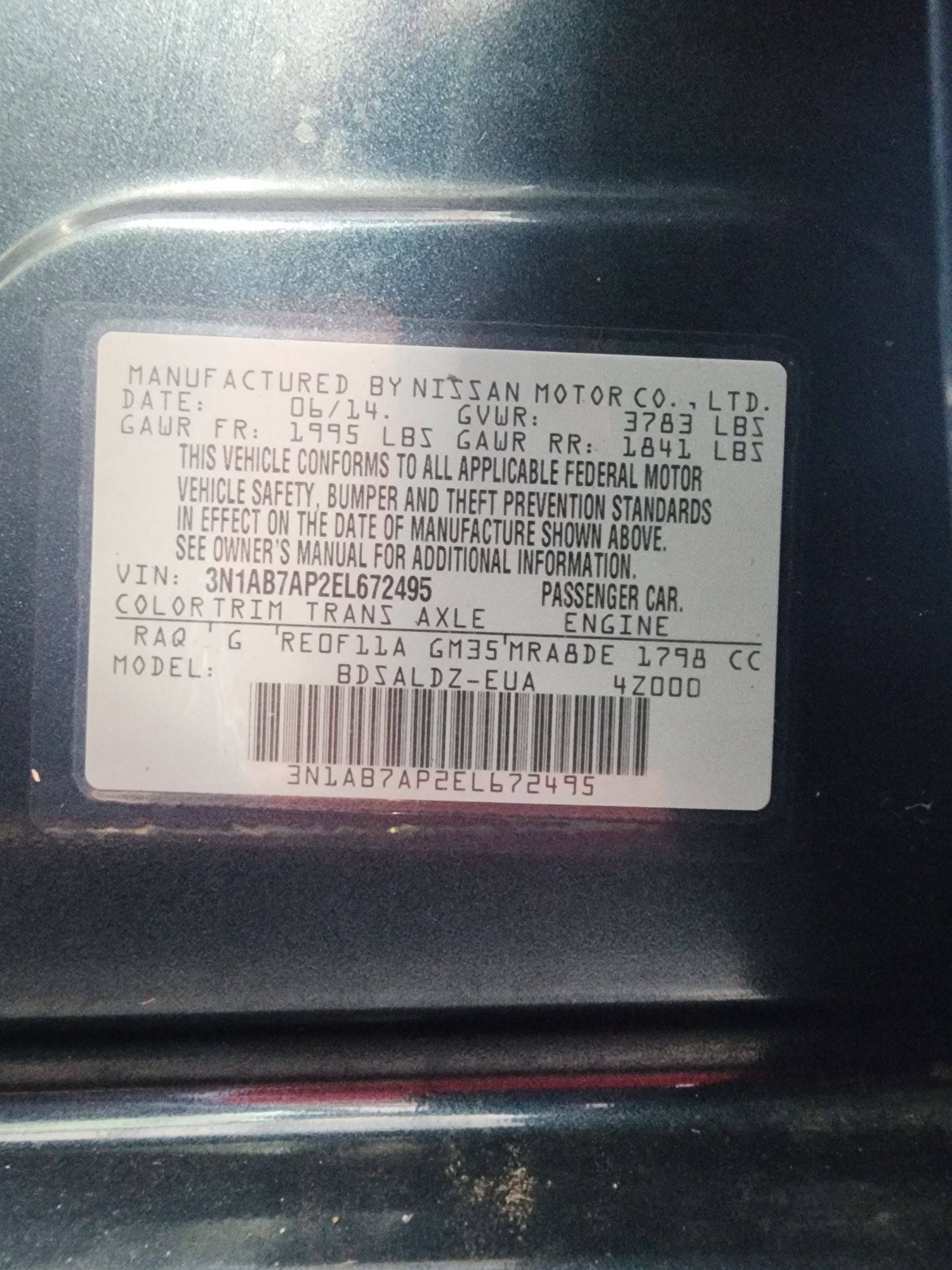 2014 NISSAN SENTRA — 138777 Miles — Lot 77871713 — Souq - Marhaba Auctions Used Cars - Image 6