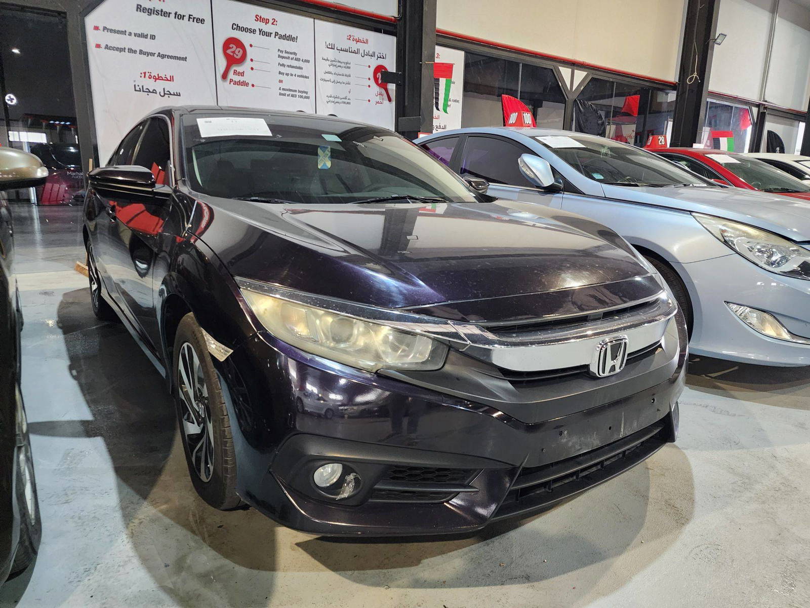 2017 HONDA CIVIC — 274181 KM — Lot 15921 — Al Quoz - Marhaba Auctions Used Cars - Image 3