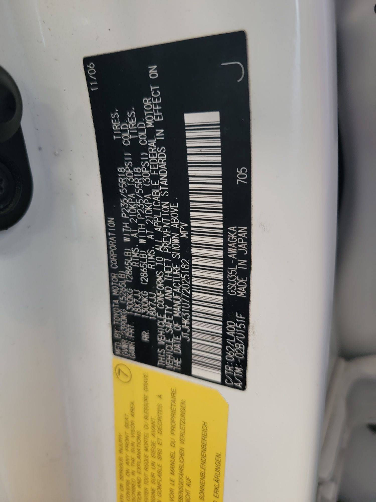 LEXUS RX 350 2007 - Marhaba Auction Used Cars - Image 10