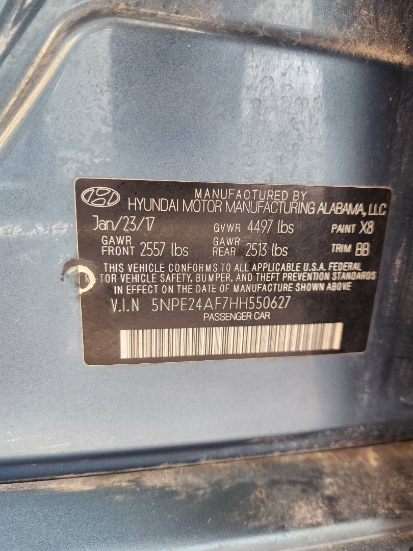 2017 HYUNDAI SONATA — 120267 Miles — Lot H550627 — Souq - Marhaba Auctions Used Cars - Image 10