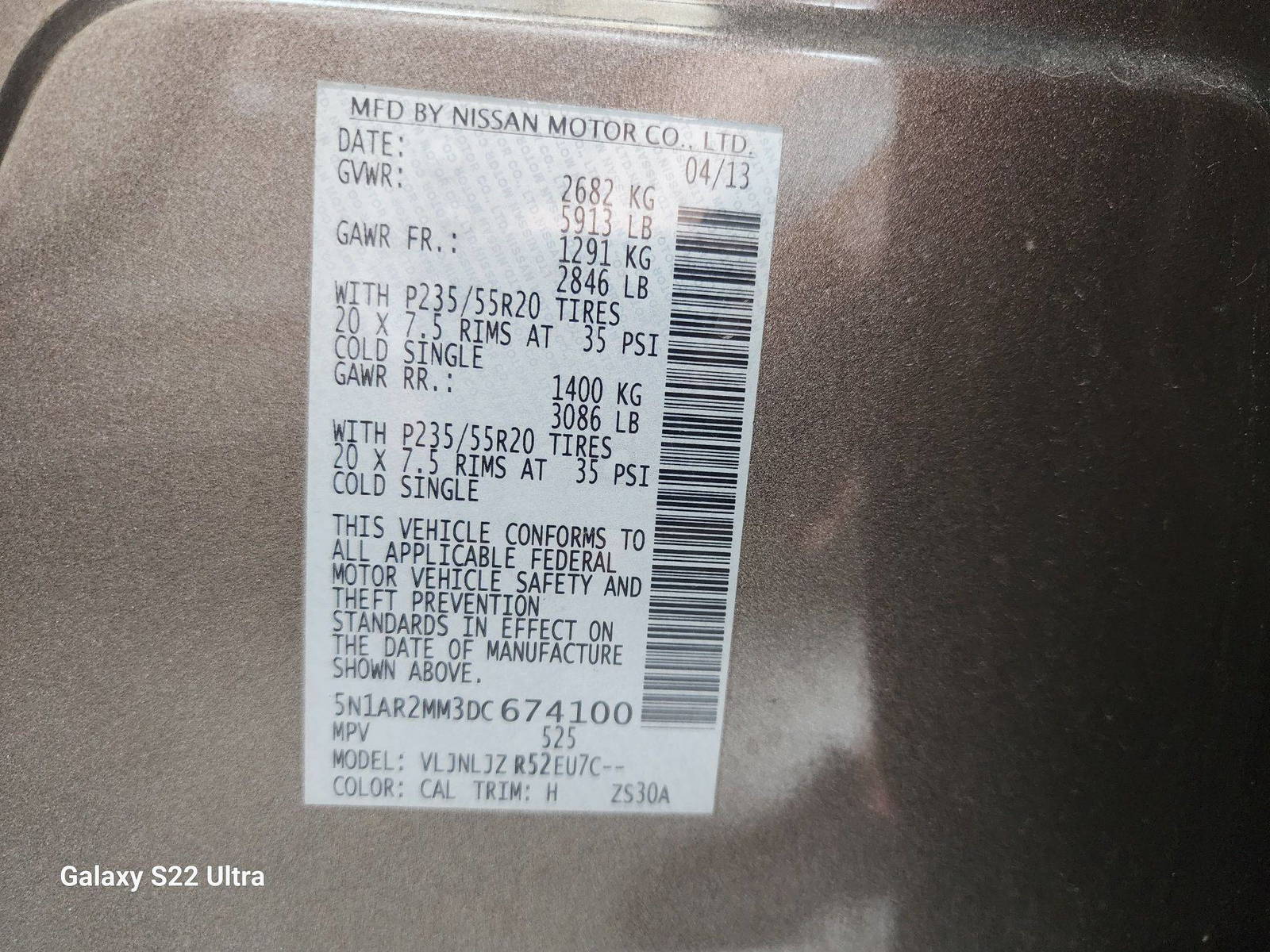 2013 NISSAN PATHFINDER — 203314 Miles — Lot 38466804 - Marhaba Auctions Used Cars - Image 9