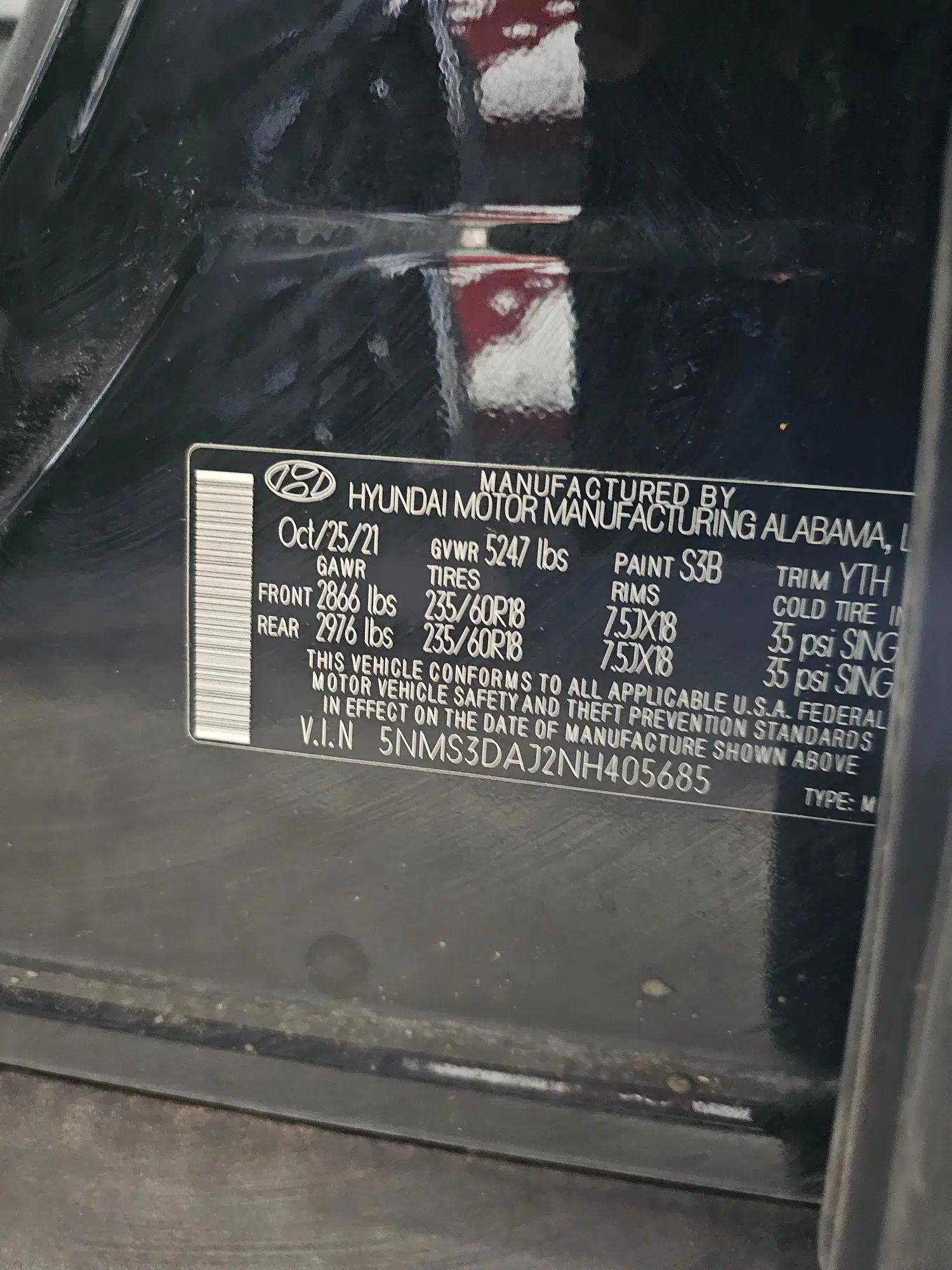 2022 HYUNDAI SANTA FE — 77216 Miles — Lot 2NH405685 — Souq - Marhaba Auctions Used Cars - Image 11