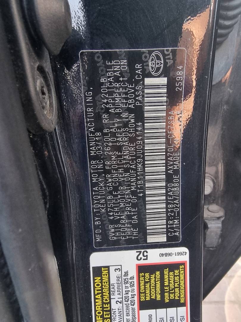 TOYOTA CAMRY 2018 - Marhaba Auction Used Cars - Image 7