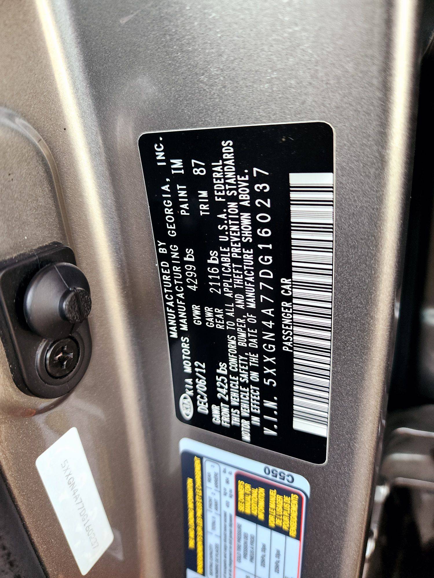 2013 KIA OPTIMA — 90085 Miles — Lot 7DG160237 — Souq - Marhaba Auctions Used Cars - Image 10