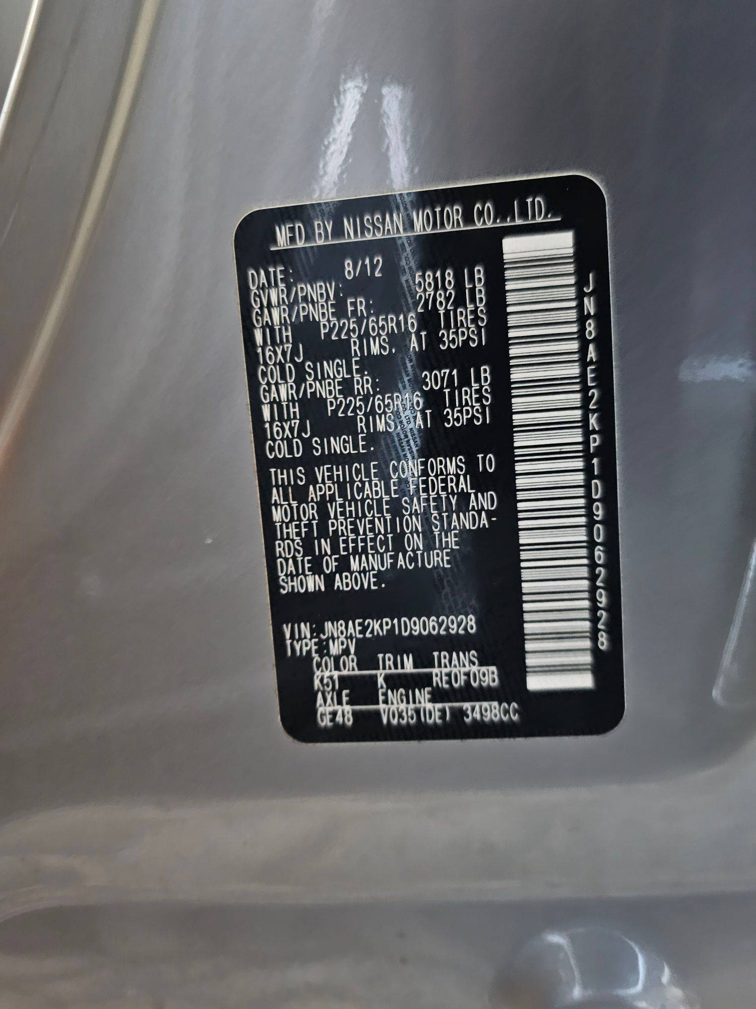 NISSAN QUEST 2013 - Marhaba Auction Used Cars - Image 9