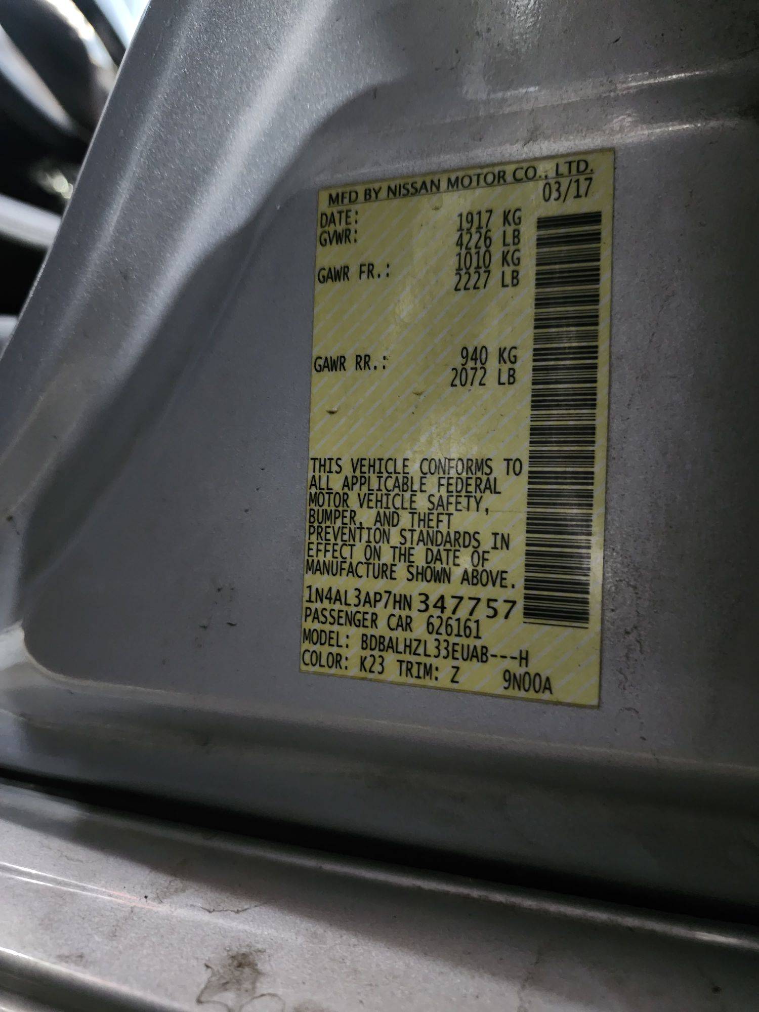 NISSAN ALTIMA 2017 - Marhaba Auction Used Cars - Image 10