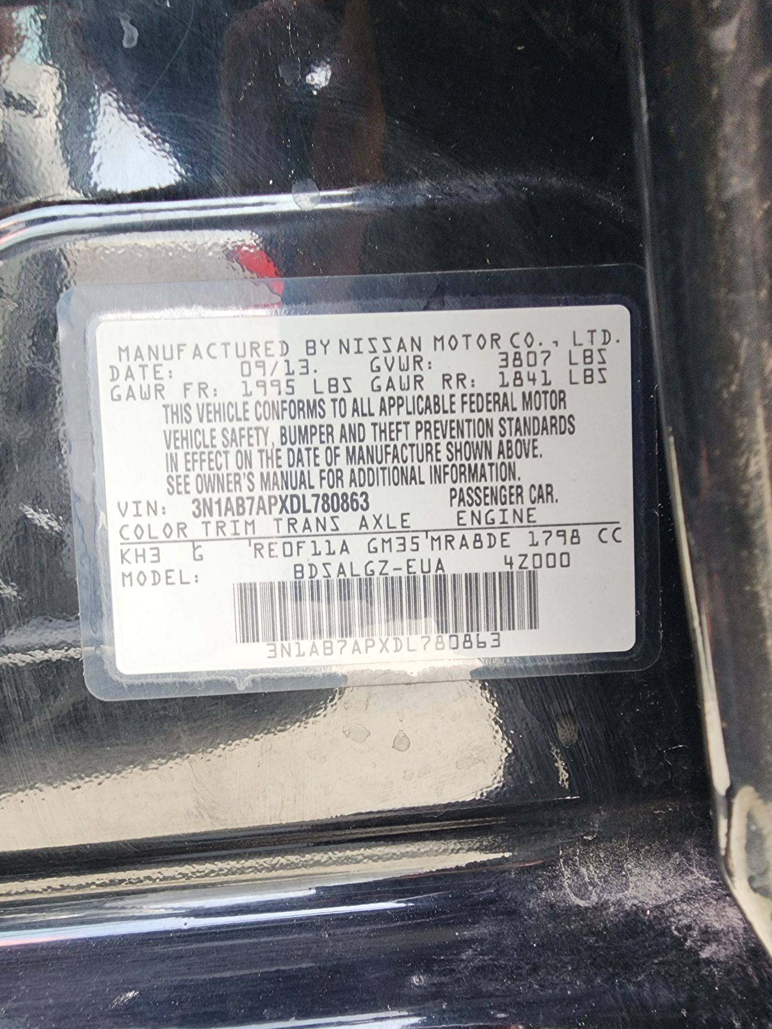 2013 NISSAN SENTRA — 148748 Miles — Lot 80863 — Souq - Marhaba Auctions Used Cars - Image 12
