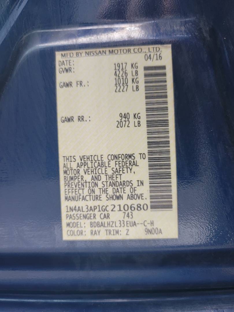 NISSAN ALTIMA 2016 - Marhaba Auction Used Cars - Image 9