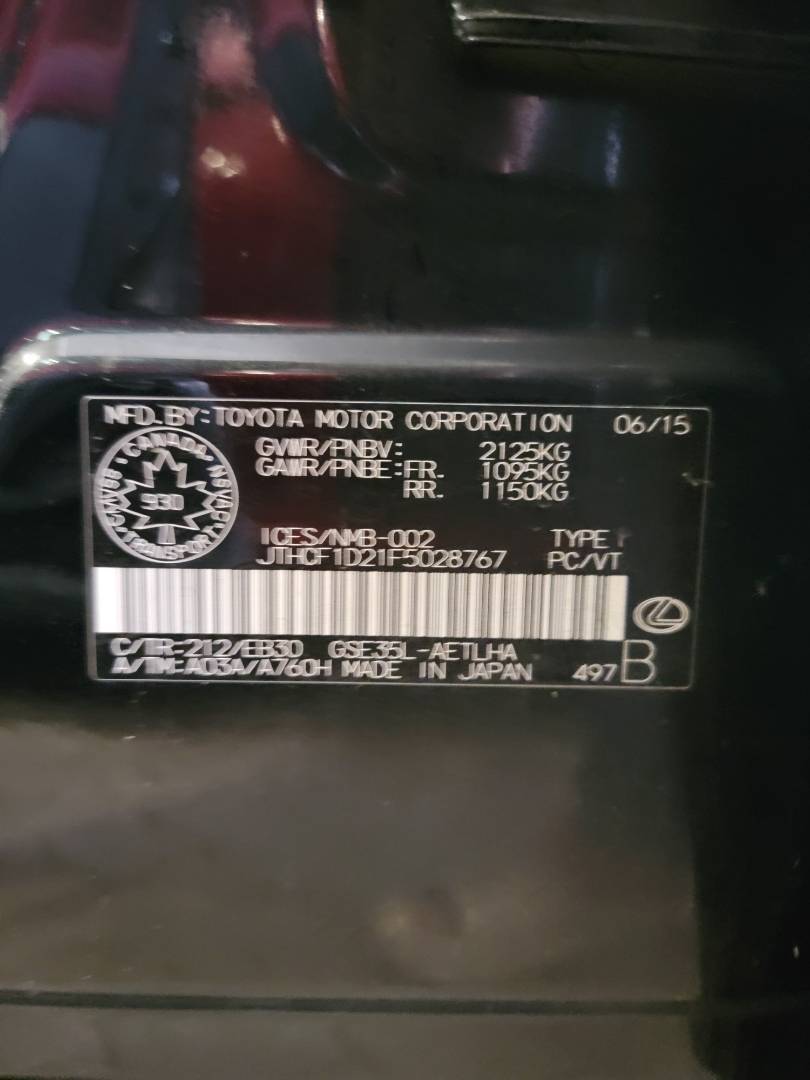 2015 LEXUS IS 250 — 146860 KM — Lot 5028767 — Main - Marhaba Auctions Used Cars - Image 10