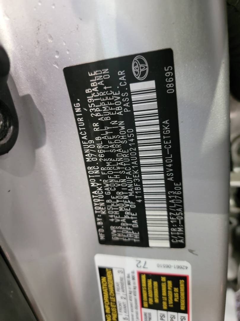 2010 TOYOTA CAMRY — 174045 Miles — Lot U021450 — Main - Marhaba Auctions Used Cars - Image 10