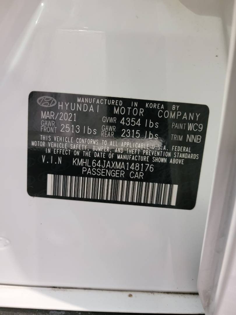 2021 HYUNDAI SONATA — 45039 Miles — Lot A148176 — Main - Marhaba Auctions Used Cars - Image 10