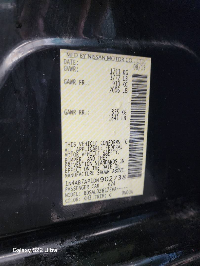 2013 NISSAN SENTRA — 110178 Miles — Lot 32515548 — Souq - Marhaba Auctions Used Cars - Image 7
