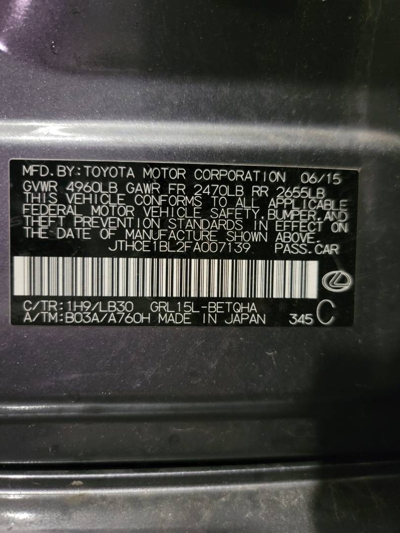 2015 LEXUS GS 350 — 95050 Miles — Lot A007139 - Marhaba Auctions Used Cars - Image 10