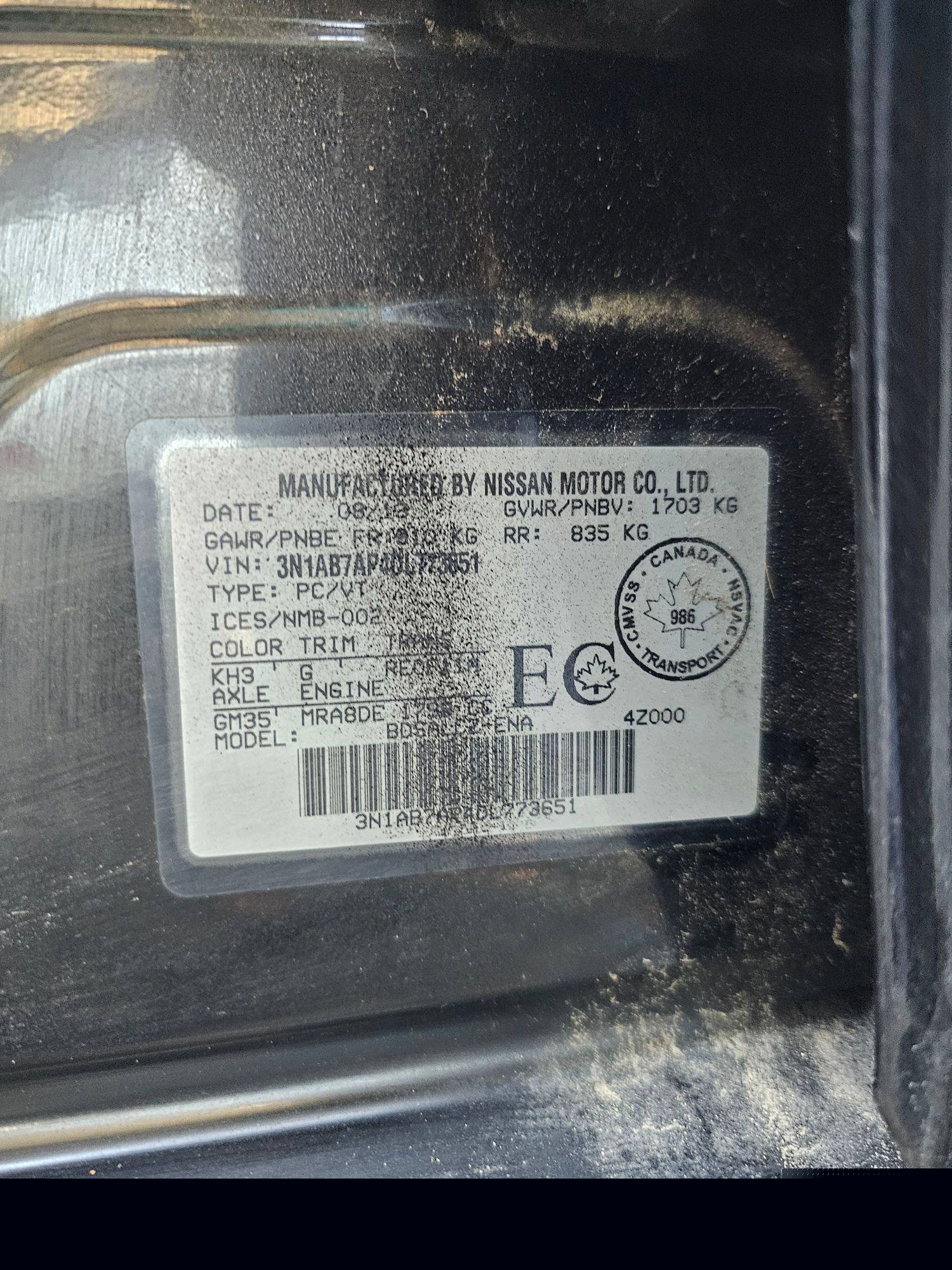 2013 NISSAN SENTRA — 135066 KM — Lot P4DL773651 — Souq - Marhaba Auctions Used Cars - Image 10