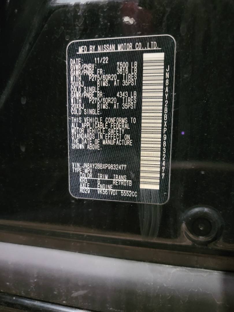 2023 NISSAN ARMADA — 55856 Miles — Lot P9832477 — Main - Marhaba Auctions Used Cars - Image 11