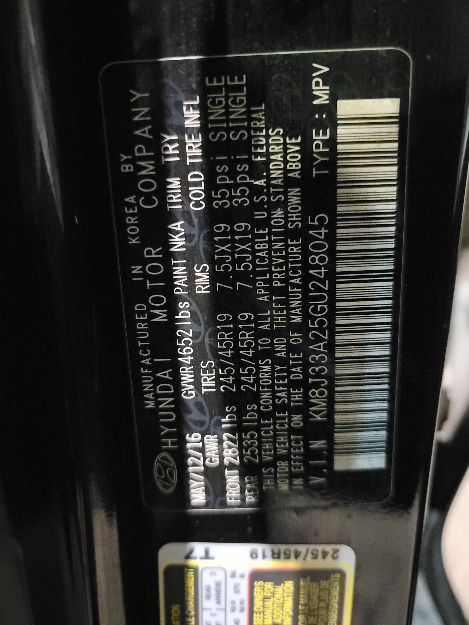 HYUNDAI TUCSON 2016 - Marhaba Auction Used Cars - Image 12