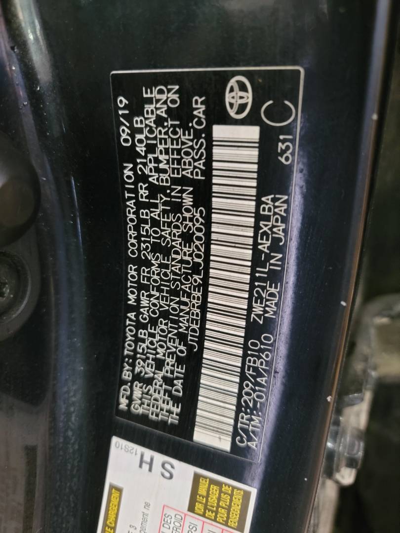 2020 TOYOTA COROLLA — 115737 Miles — Lot LJ020095 - Marhaba Auctions Used Cars - Image 10